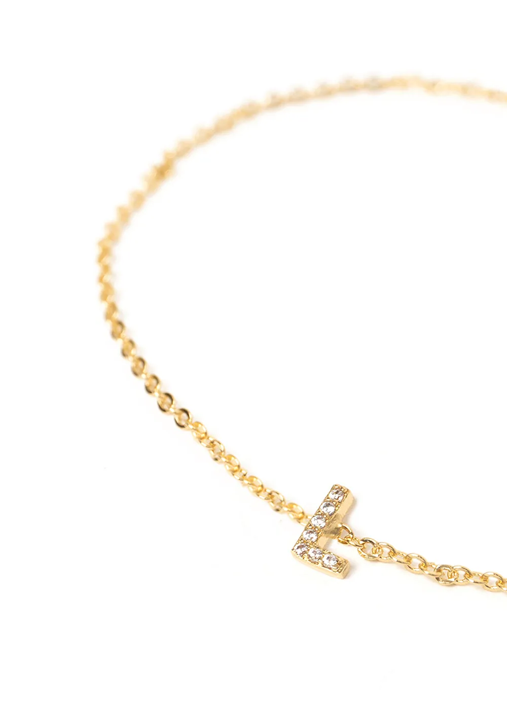 CRYSTAL BRACELET LETTER L