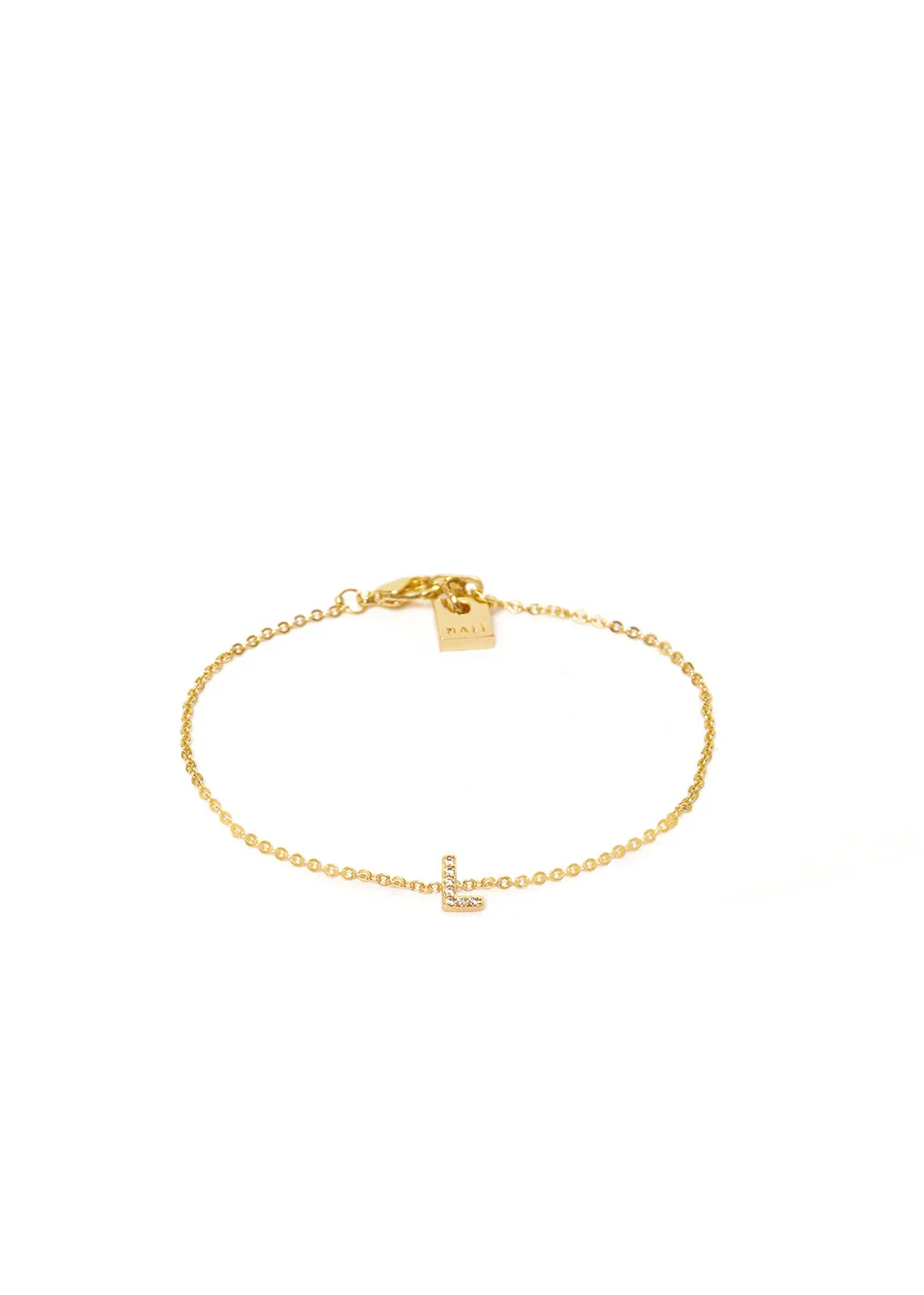 CRYSTAL BRACELET LETTER L