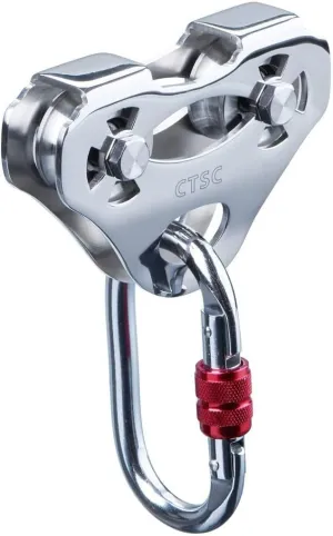 CTSC Climbing Pulleys with Oval Carabiner, Zipline Pulley Kit for Backyard Zipline, Hauling, Rigging and Commercial Purposes with Speed 35/s and Holds Upto 800lbs