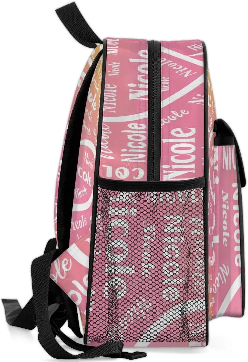 Custom Mini-Backpack for Girls-Kids-Toddler with Name, Personalized Cute Mini Schoolbags, Children Kindergarten Preschool Bookbag, for Travel Daypack Nursery Daycare