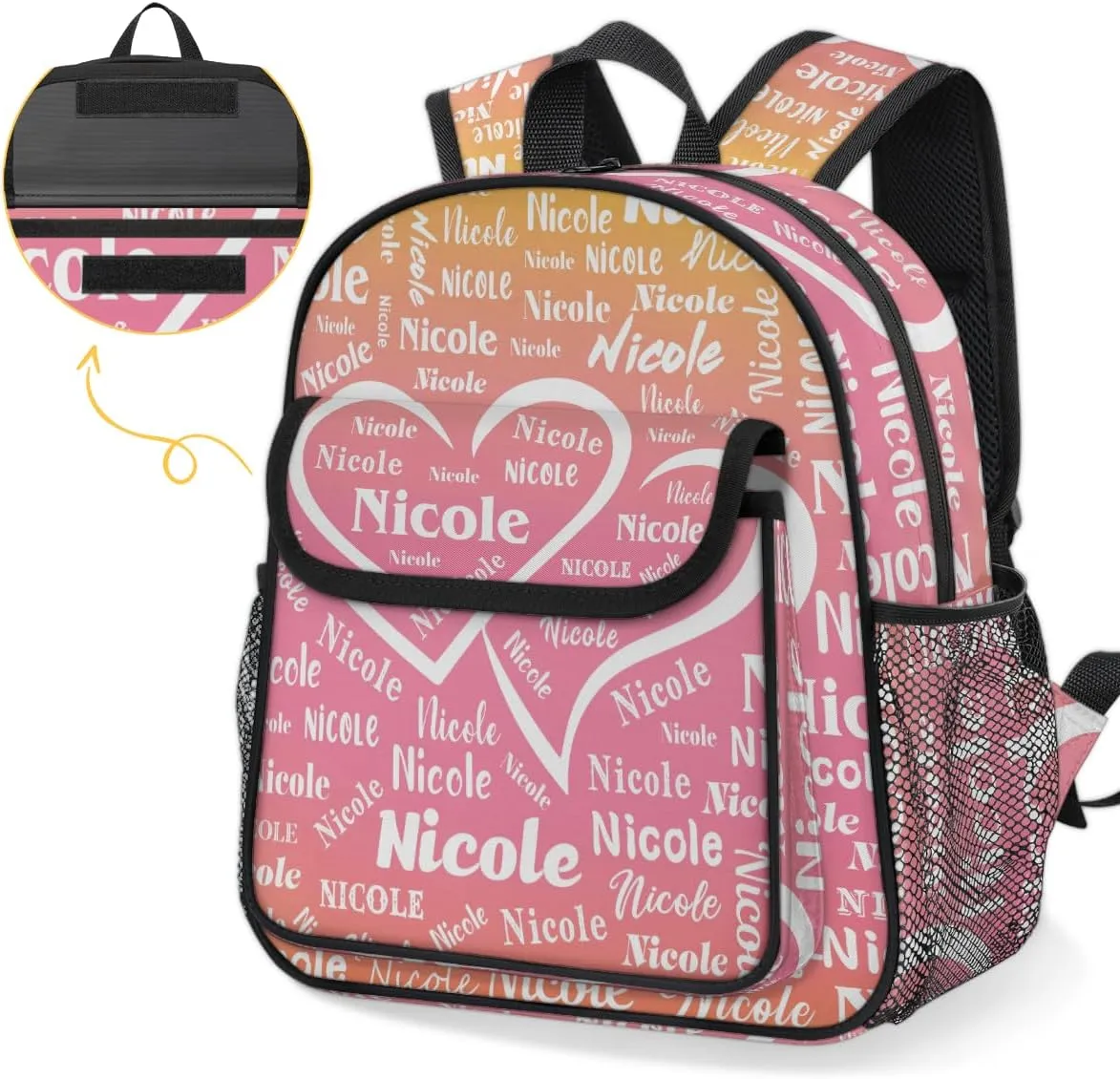 Custom Mini-Backpack for Girls-Kids-Toddler with Name, Personalized Cute Mini Schoolbags, Children Kindergarten Preschool Bookbag, for Travel Daypack Nursery Daycare
