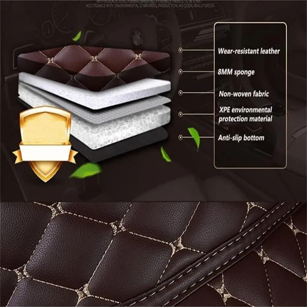 Customized Car Mats are Suitable for Borgward BX5 / 2017-2020 Year Waterproof Lining Full Set of Environmentally Friendly Flooring (Beige,BX5 / 2017-2020 Year)