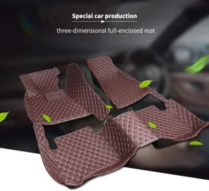 Customized Car Mats are Suitable for Déesse DS 4S / 2016-2018 Year Waterproof Lining Full Set of Environmentally Friendly Flooring (Brown,DS 4S / 2016-2017 Year)