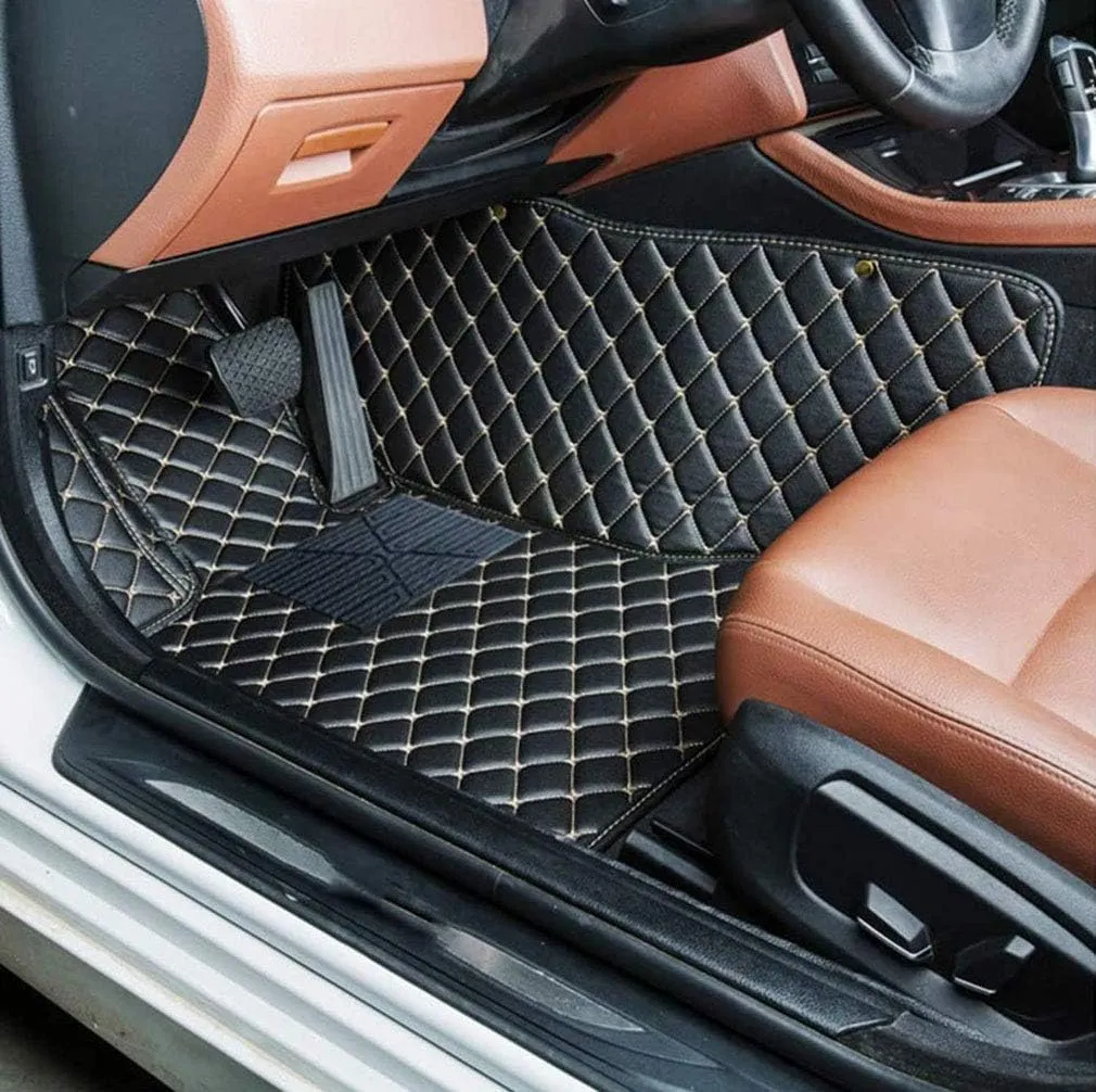 Customized Car Mats are Suitable for Déesse DS 4S / 2016-2018 Year Waterproof Lining Full Set of Environmentally Friendly Flooring (Brown,DS 4S / 2016-2017 Year)