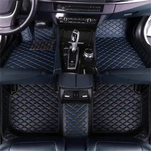 Customized Car Mats are Suitable for Déesse DS 7 / 2018-2020 Year Waterproof Lining Full Set of Environmentally Friendly Flooring (Black Blue,DS 7 / 2018 Year)