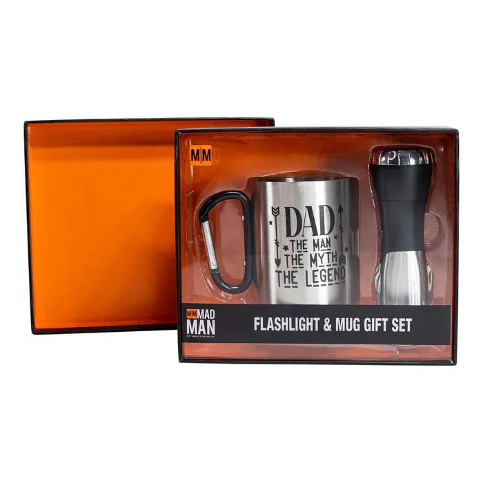 DAD. THE MAN, THE MYTH, THE LEGEND : FLASHLIGHT & MUG GIFT SET