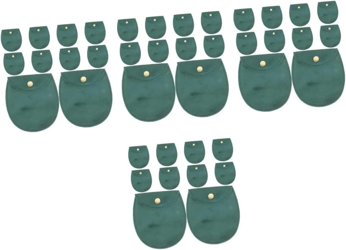 Didiseaon 4sets Soft Cloth Watch Pouch Travel Watch Box Jewelry Pouch Earring Bag Compact Jewelry Storage 10pcs*4