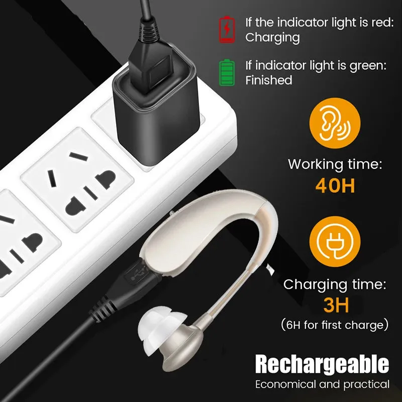 Digital Hearing Aids Rechargeable Hearing Aid High Power Sound Amplifier