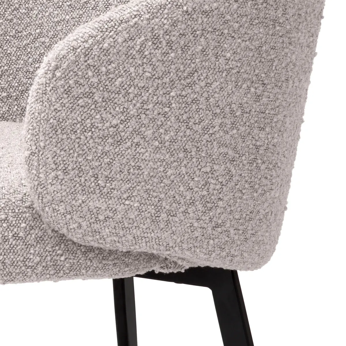 Dining Chair Lloyd With Arm Set Of 2 - Bouclé Grey