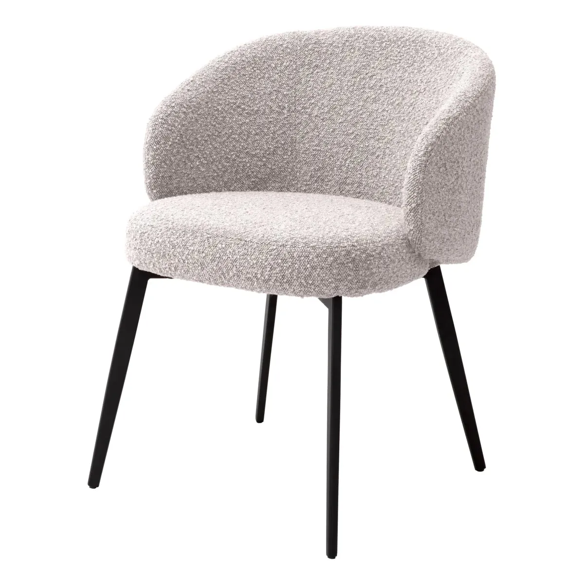 Dining Chair Lloyd With Arm Set Of 2 - Bouclé Grey