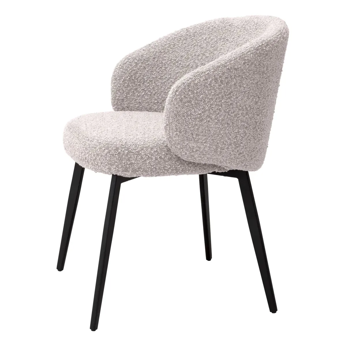 Dining Chair Lloyd With Arm Set Of 2 - Bouclé Grey