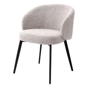 Dining Chair Lloyd With Arm Set Of 2 - Bouclé Grey