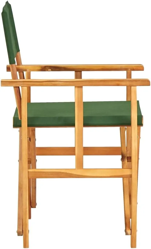 Director's Chair,Outdoor Furniture,Camping Chair,Foldable for Easy Storage and Transport,Used for Campsite, Beach, Sports Pitch,Fishing,Lawn, Deck, Solid Acacia Wood Green