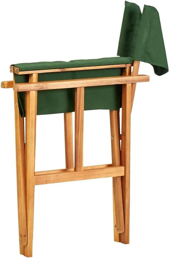 Director's Chair,Outdoor Furniture,Camping Chair,Foldable for Easy Storage and Transport,Used for Campsite, Beach, Sports Pitch,Fishing,Lawn, Deck, Solid Acacia Wood Green