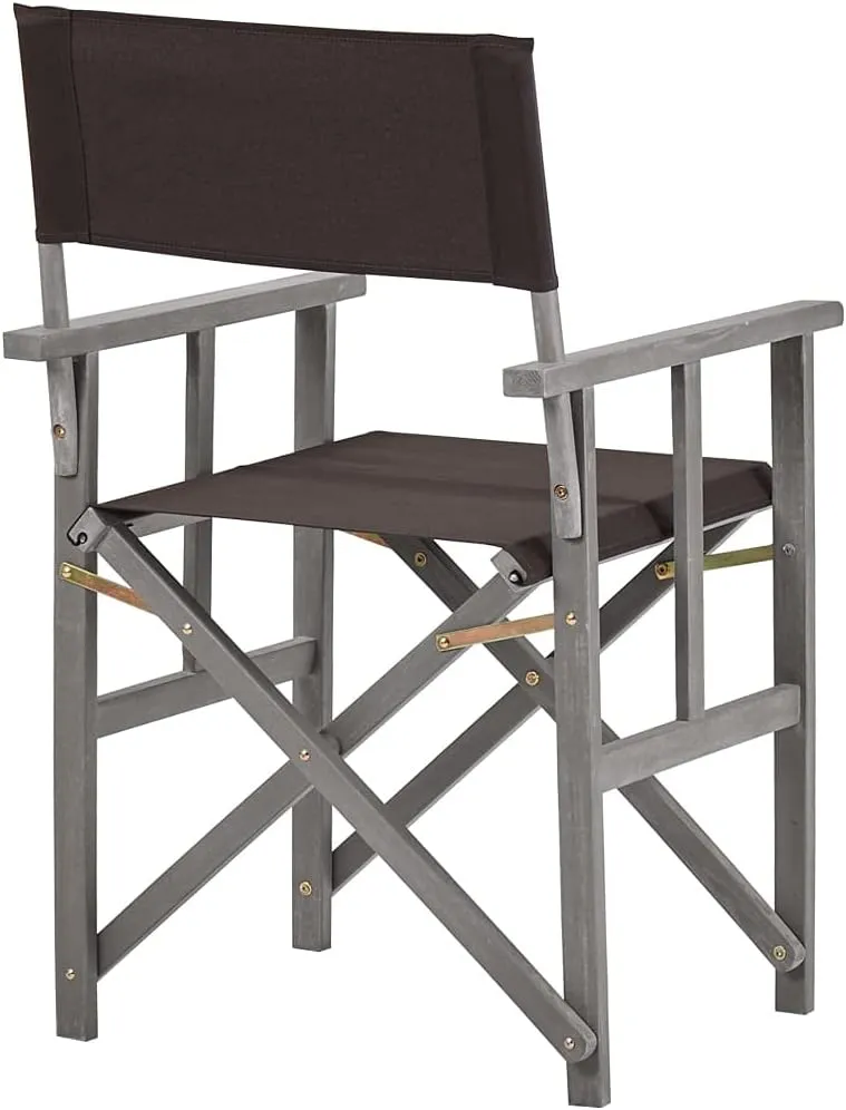 Director's Chairs 2 pcs,Outdoor Furniture,Camping Chair,Foldable for Easy Storage and Transport,Used for Campsite, Beach, Sports Pitch,Fishing,Lawn, Deck, Solid Acacia Wood