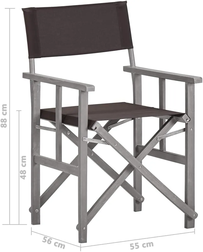 Director's Chairs 2 pcs,Outdoor Furniture,Camping Chair,Foldable for Easy Storage and Transport,Used for Campsite, Beach, Sports Pitch,Fishing,Lawn, Deck, Solid Acacia Wood