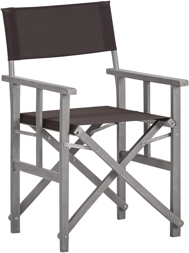 Director's Chairs 2 pcs,Outdoor Furniture,Camping Chair,Foldable for Easy Storage and Transport,Used for Campsite, Beach, Sports Pitch,Fishing,Lawn, Deck, Solid Acacia Wood