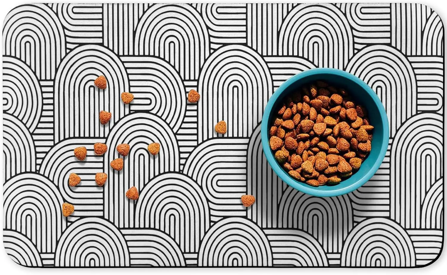 Dog Food Mats for Floors Waterproof, Dog Cat Water Bowl Mats Pet Feeding Absorbent Mat Dog Cat Pet Placemats for Food and Water Bohemia 24 * 32 inch