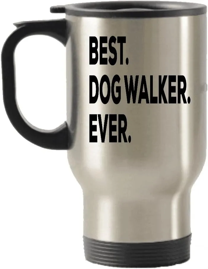 Dog Walker Travel Mug - Dog Walker Gifts - For Gift Basket Set Bag - Dogwalker Travel Insulated Tumblers - Tea Hot Chocolate Cocoa Wine - Thank You Appreciation