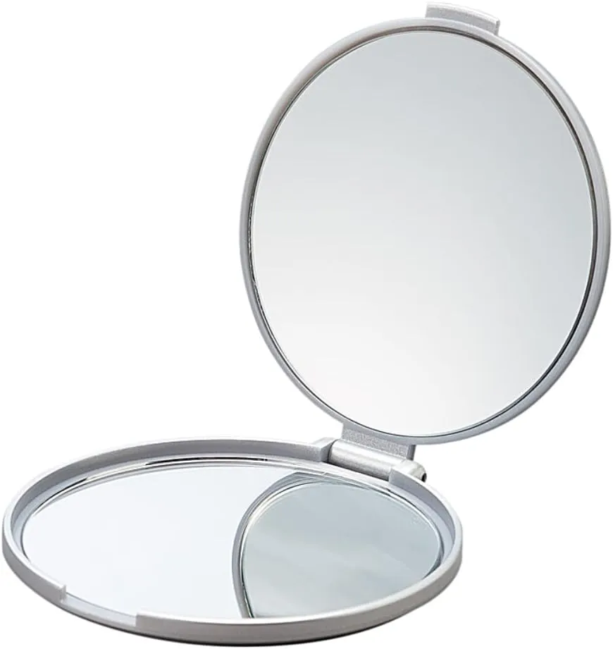 Double-Sided Mirror, 1X/ 3X Magnification, Compact Portable Folding Mirror Makeup Travel