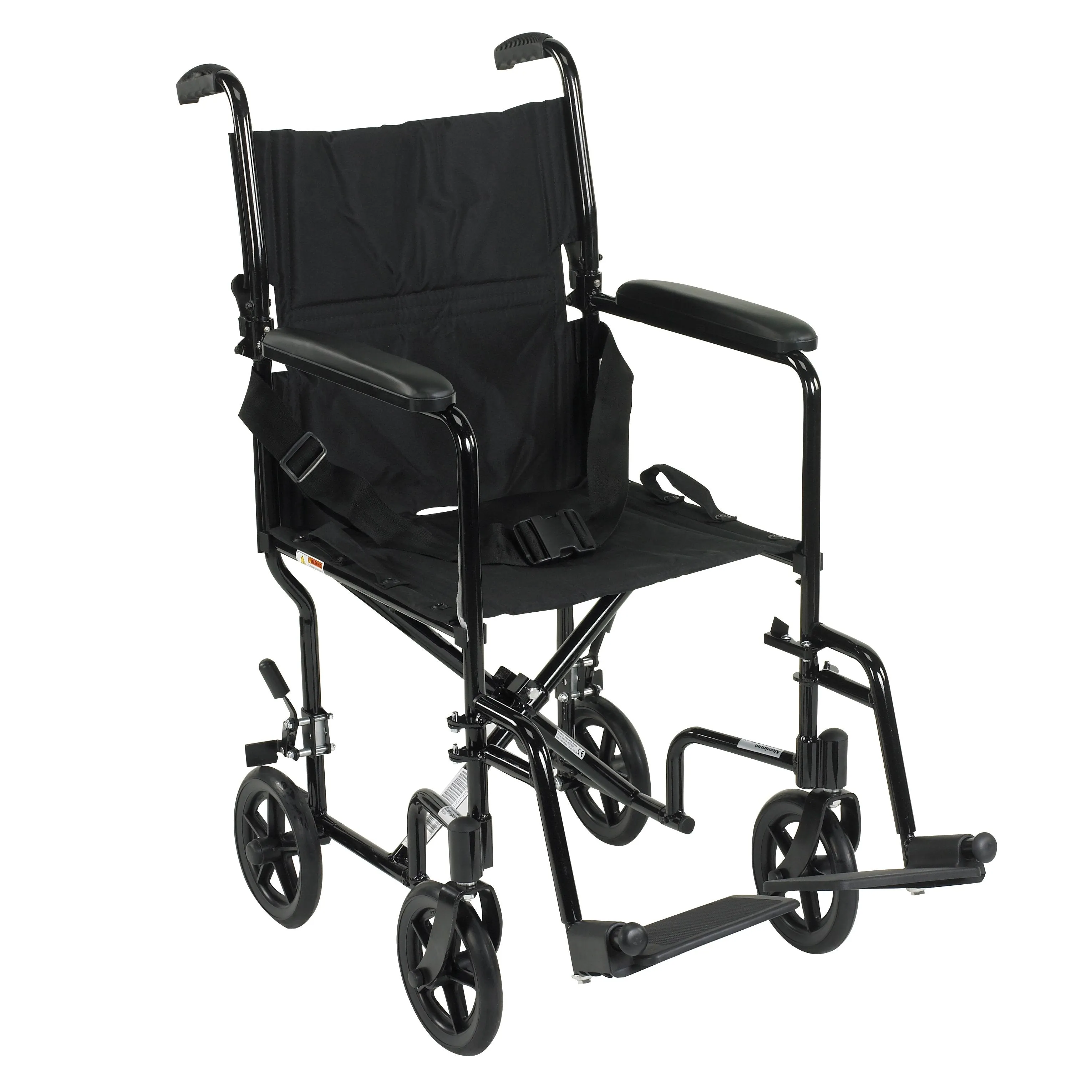 drive™ Transport Chair, Black, 17-Inch Seat Width