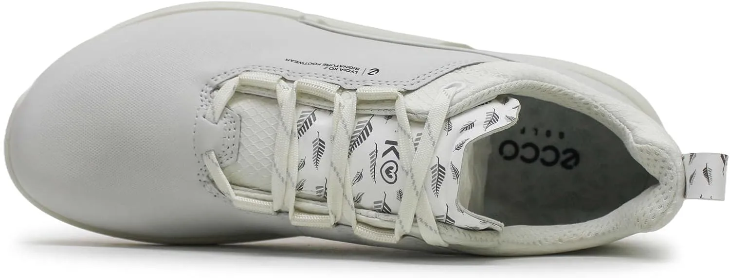 ECCO Women's Biom Hybrid 4 Gore-TEX Waterproof Golf Shoe, White/Lydia KO Edition, 7-7. 5
