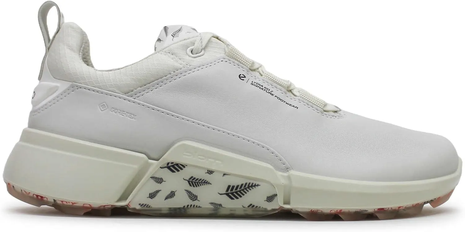 ECCO Women's Biom Hybrid 4 Gore-TEX Waterproof Golf Shoe, White/Lydia KO Edition, 7-7. 5