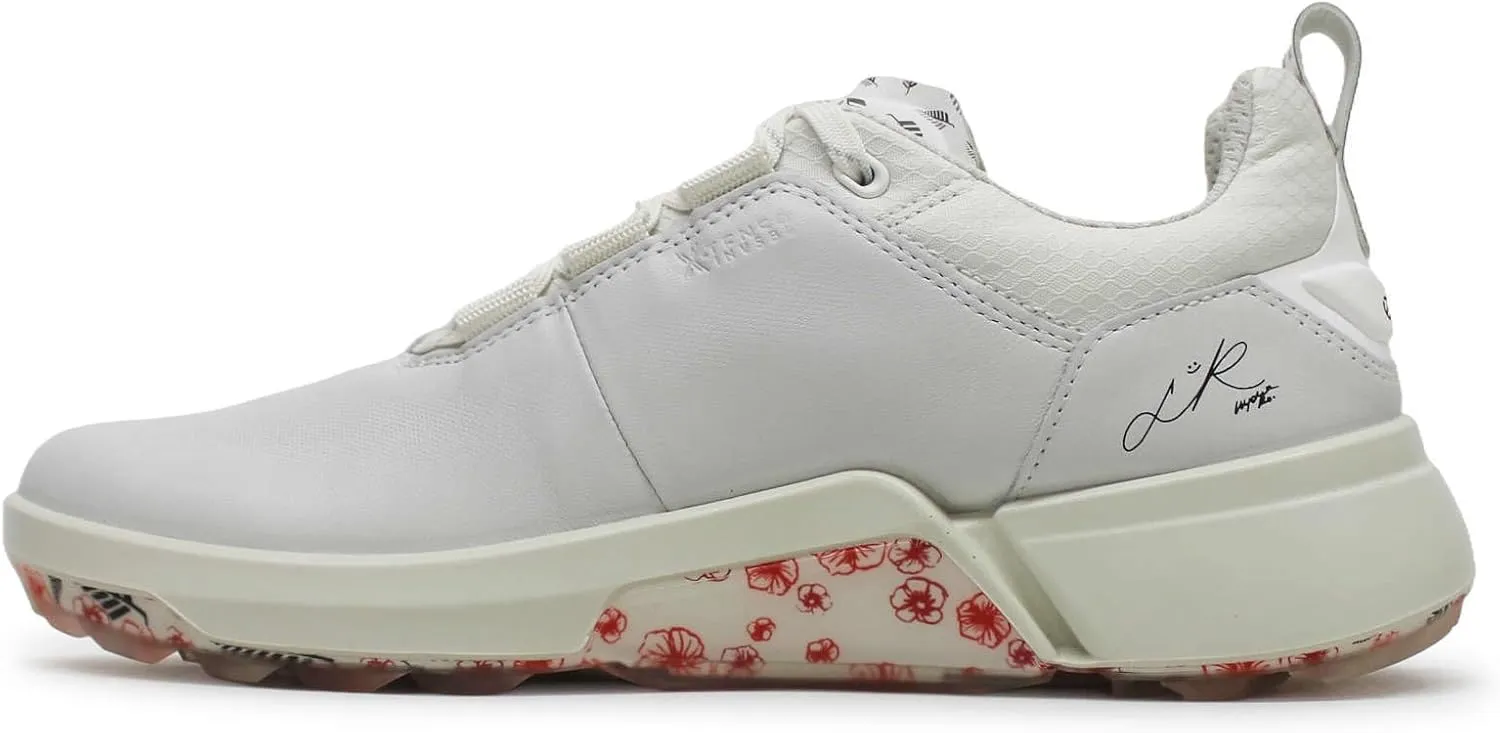 ECCO Women's Biom Hybrid 4 Gore-TEX Waterproof Golf Shoe, White/Lydia KO Edition, 7-7. 5