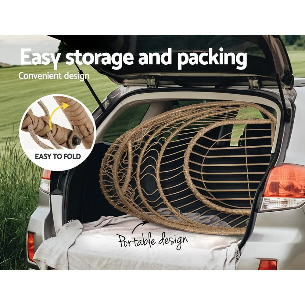 Egg Chair Easy Store Folding Rope Outdoor Swing Chair