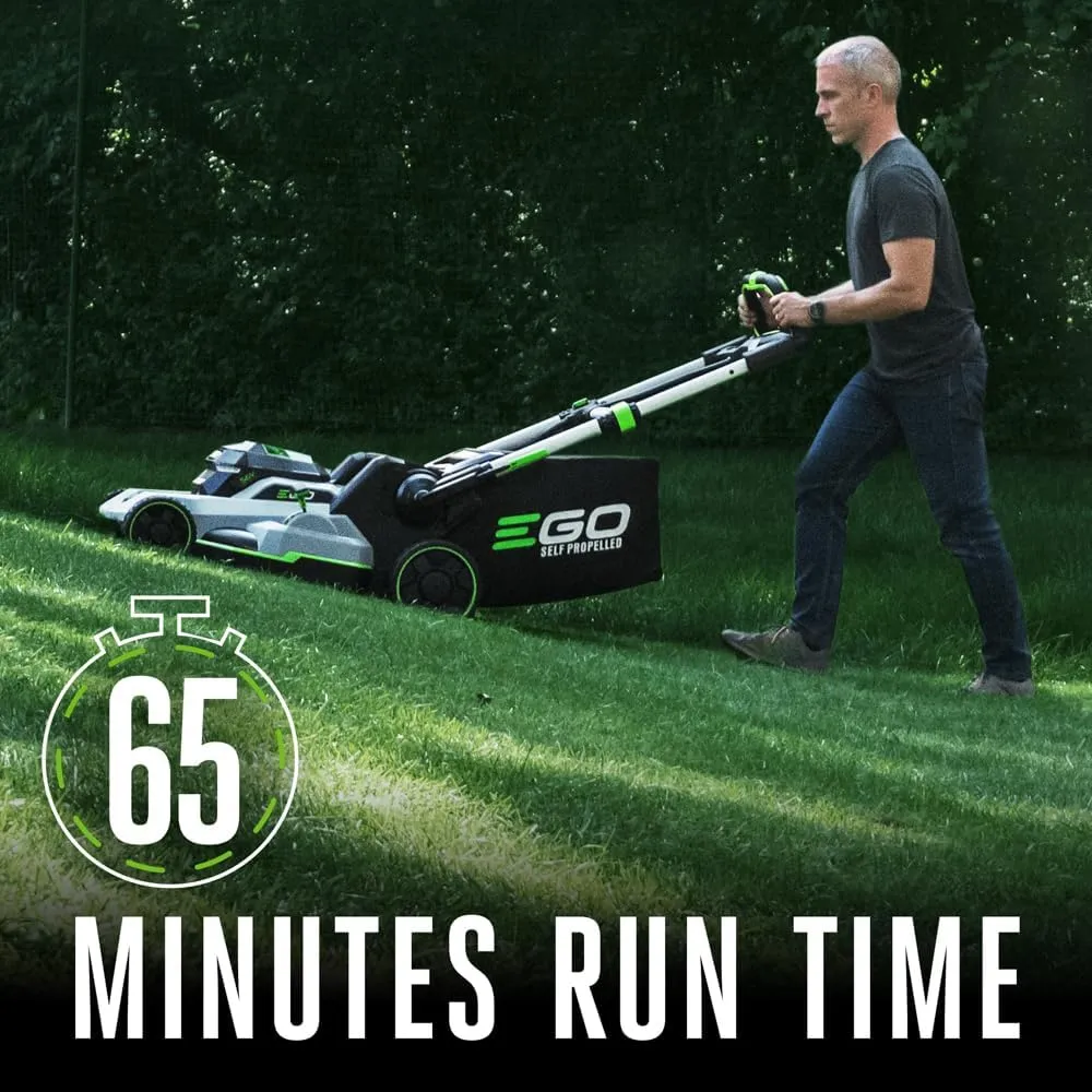 EGO POWER  Electric Lawn Mower, Self-Propelled Cordless with Touch Drive, Includes (2) 56V 4.0Ah Batteries and Rapid Charger – LM2122SP-2