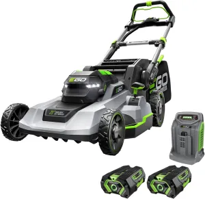 EGO POWER  Electric Lawn Mower, Self-Propelled Cordless with Touch Drive, Includes (2) 56V 4.0Ah Batteries and Rapid Charger – LM2122SP-2