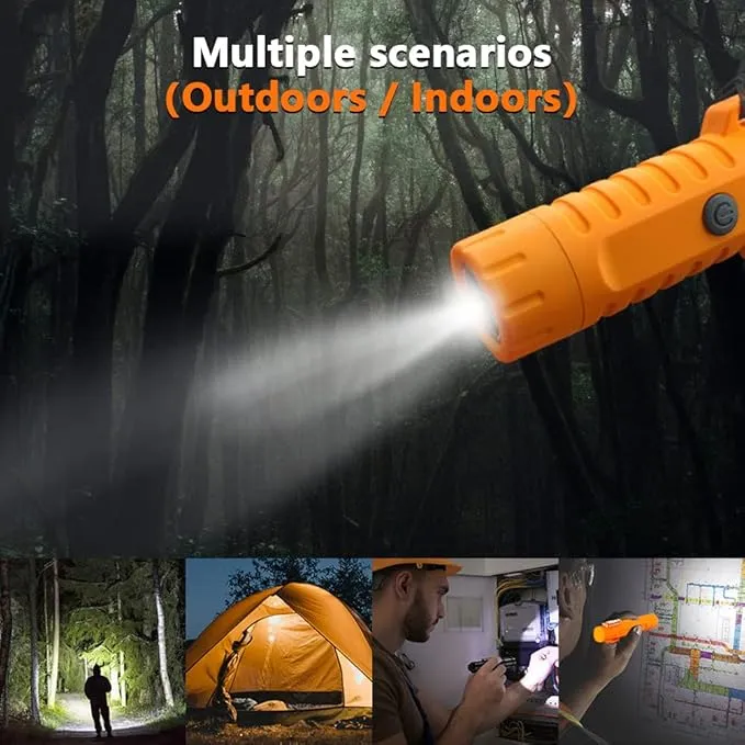 Electric Lighter Rechargeable, Waterproof Lighter Plasma Lighter with Flashlight Windproof ARC Lighter Flameless for Camping Hiking(Orange)