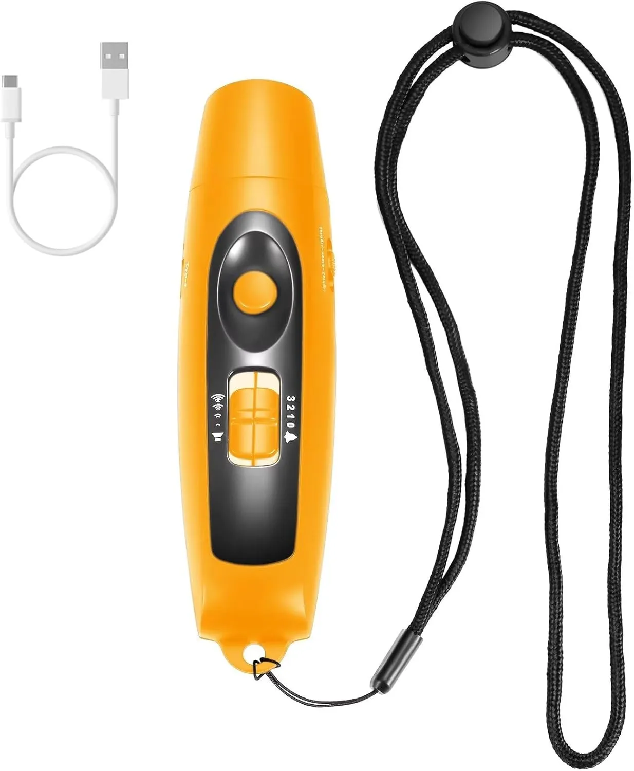 Electronic Whistle Rechargeable for Referees Coaches Teachers Electric Whistle Handheld Blowless Whistles with Lanyard for Outdoor Emergency Pet 4 Tones High Volume USB Charging