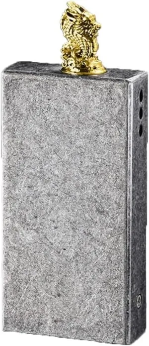 Embossed Waterproof Lighter, Vintage Trench Lighter, Reusable Forever Matches, Suitable for Men's Birthday Gift (Silver)(Silver)