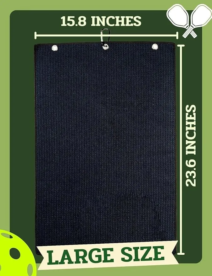 Embroidered Pickleball Towel, Funny Pickleball Gifts for Men Women, Pickleball Lovers, Pickleball Player on Birthday, Christmas, Retirement, 16"x 24" Microfiber Towel, Initial C