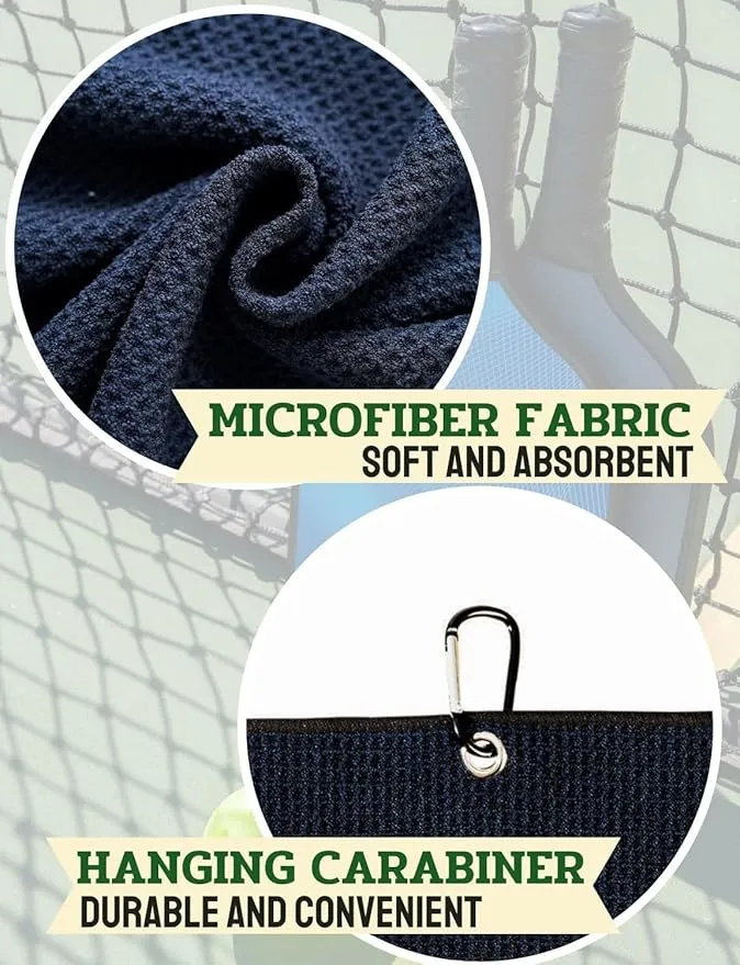 Embroidered Pickleball Towel, Funny Pickleball Gifts for Men Women, Pickleball Lovers, Pickleball Player on Birthday, Christmas, Retirement, 16"x 24" Microfiber Towel, Initial H