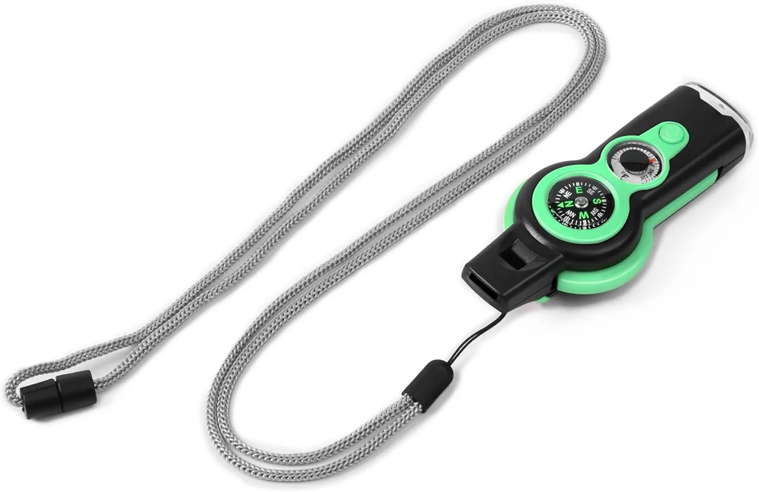 Emergency Survival Function Whistle, Outdoor Multifunctional Tool Safety Whistle with Lanyard, Ideal for Kayaking, Boating, Hiking, Camping, Climbing, Hunting, Fishing
