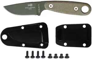 ESEE Knives Izula II Knife with Molded Sheath and Belt Clip Plate (Olive Drab)