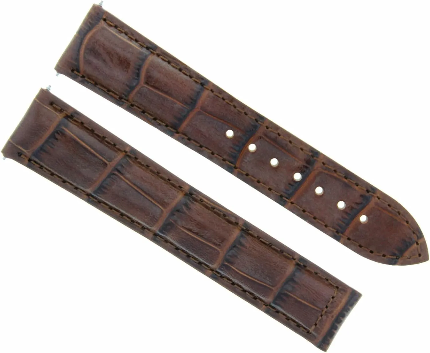 Ewatchparts 18mm Leather Watch Band Strap Compatible With Omega Seamaster Speedmaster Moon Watch Light Brown