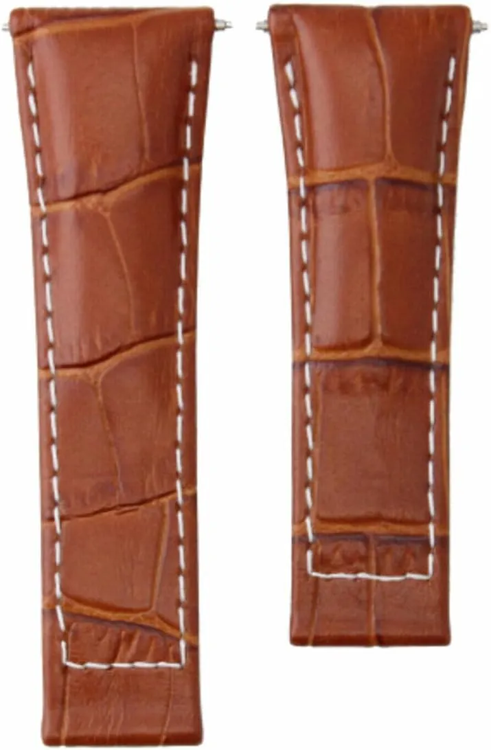 Ewatchparts 20mm Leather Watch Band Strap Compatible With All Rolex Daytona Watch Short, Regular, Long
