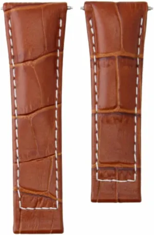 Ewatchparts 20mm Leather Watch Band Strap Compatible With All Rolex Daytona Watch Short, Regular, Long