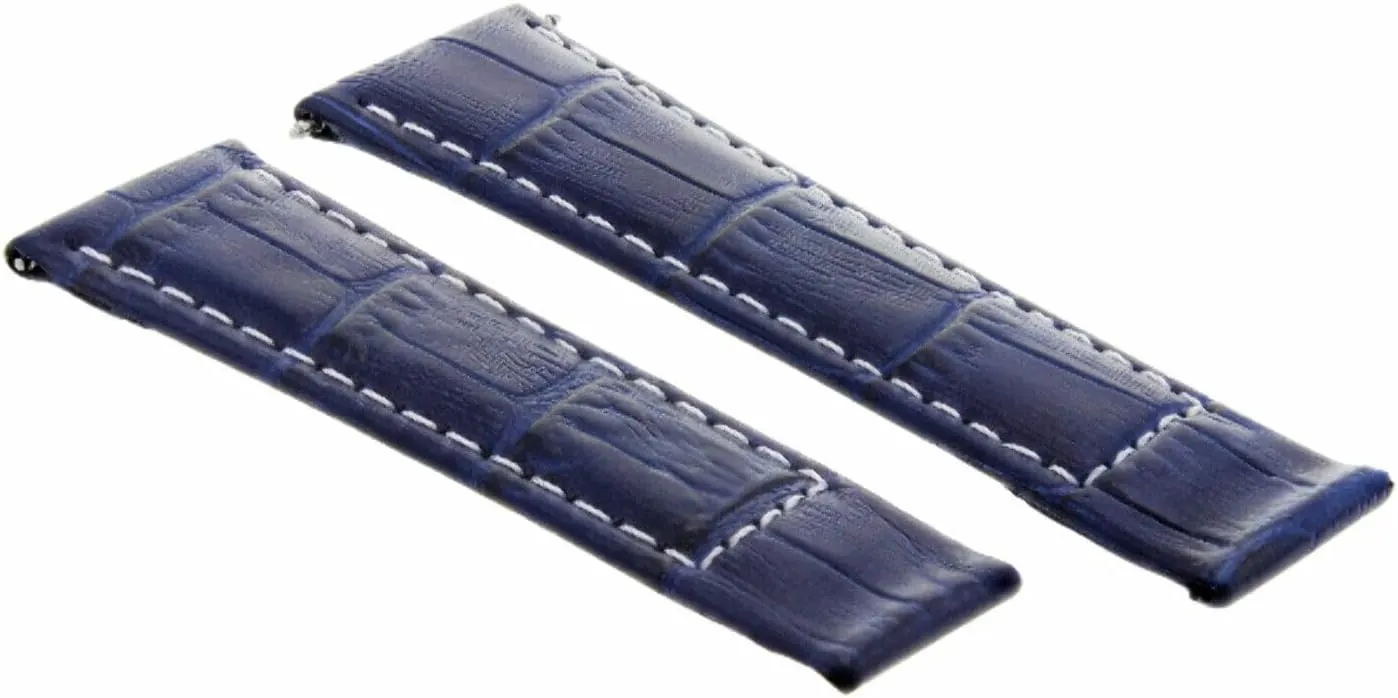Ewatchparts 20mm Leather Watch Band Strap Compatible With All Rolex Daytona Watch Short, Regular, Long