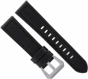 Ewatchparts 20MM LEATHER WATCH BAND STRAP COMPATIBLE WITH PAM 40MM PANERAI MARINA LUMINOR BLACK LONG