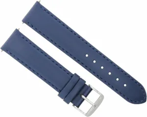 Ewatchparts 20mm Smooth Leather Watch Band Strap Compatible With Raymond Weil Tango 5590 Blue