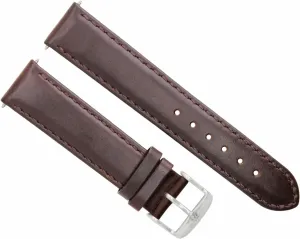 Ewatchparts 22mm Genuine Leather Watch Band Smooth Strap Compatible With 40mm Panerai GMT Dark Brown
