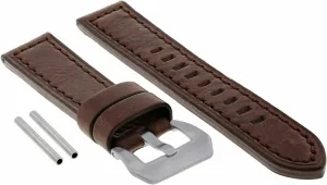 Ewatchparts 22mm Leather Watch Band Strap Compatible With Panerai 111 119 244 159 241 049 120 Dark Brown
