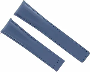 Ewatchparts 22mm Leather Watch Band Strap Compatible With Tag Heuer Monaco Carrera 12 Aquaracer Formula F Blue