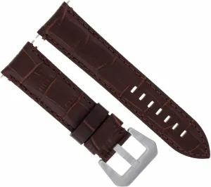 Ewatchparts 24mm Leather Watch Band Strap Compatible With Breitling Super Ocean Avenger Bentley Brown