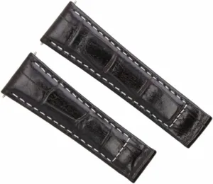 Ewatchparts Leather Watch Band Strap Compatible With Rolex Daytona 16518 116519 Dark Brown With White Stitching Regular