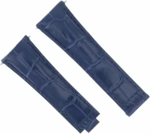 Ewatchparts Leather Watch Band Strap Compatible With Rolex Daytona 16518 16519 116523 116528 Blue Long